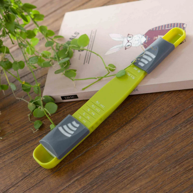 Adjustable Kitchen Plastic Measuring Spoon Double Sided Sugar Salt Powder Spices Coffee Tea Measuring Scoop for Home Restaurant
Adjustable Kitchen Plastic Measuring Spoon Double Sided Sugar Salt Powder Spices Coffee Tea Measuring Scoop for Home Restaurant