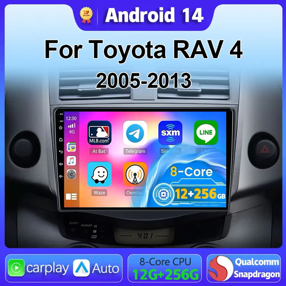 Android 14 Carplay Car Radio Multimedia For Toyota RAV4 Rav 4 2005 - 2013 navigation video DVD Autoradio Stereo 2din 4G+BT GPS
Android 14 Carplay Car Radio Multimedia For Toyota RAV4 Rav 4 2005 - 2013 navigation video DVD Autoradio Stereo 2din 4G+BT GPS