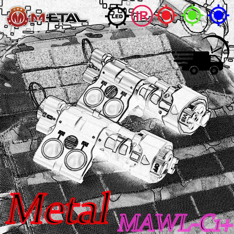 WADSN All Metal MAWL MAWL-C1 Red Dot Aiming Green Blue Indicator LED White Scout Light M300 M600 Flashlight
WADSN All Metal MAWL MAWL-C1 Red Dot Aiming Green Blue Indicator LED White Scout Light M300 M600 Flashlight