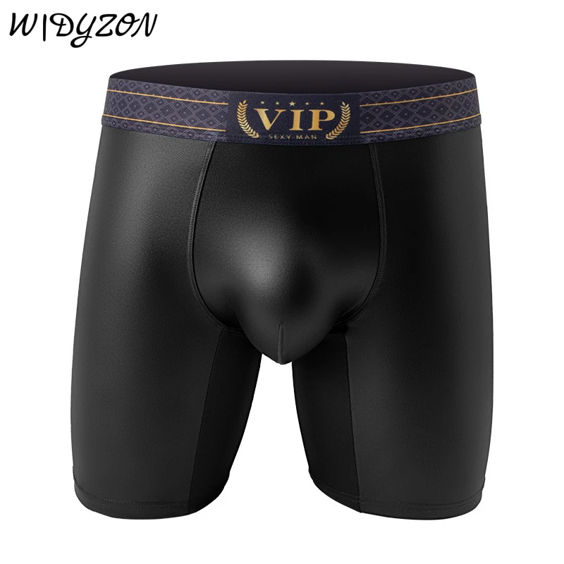 Men's Long Boxer Panties Man Underwear Men U Pouch Boxer Shorts Faux Leather Comfortable Soft Hombre Long Leg Underpants
Men's Long Boxer Panties Man Underwear Men U Pouch Boxer Shorts Faux Leather Comfortable Soft Hombre Long Leg Underpants