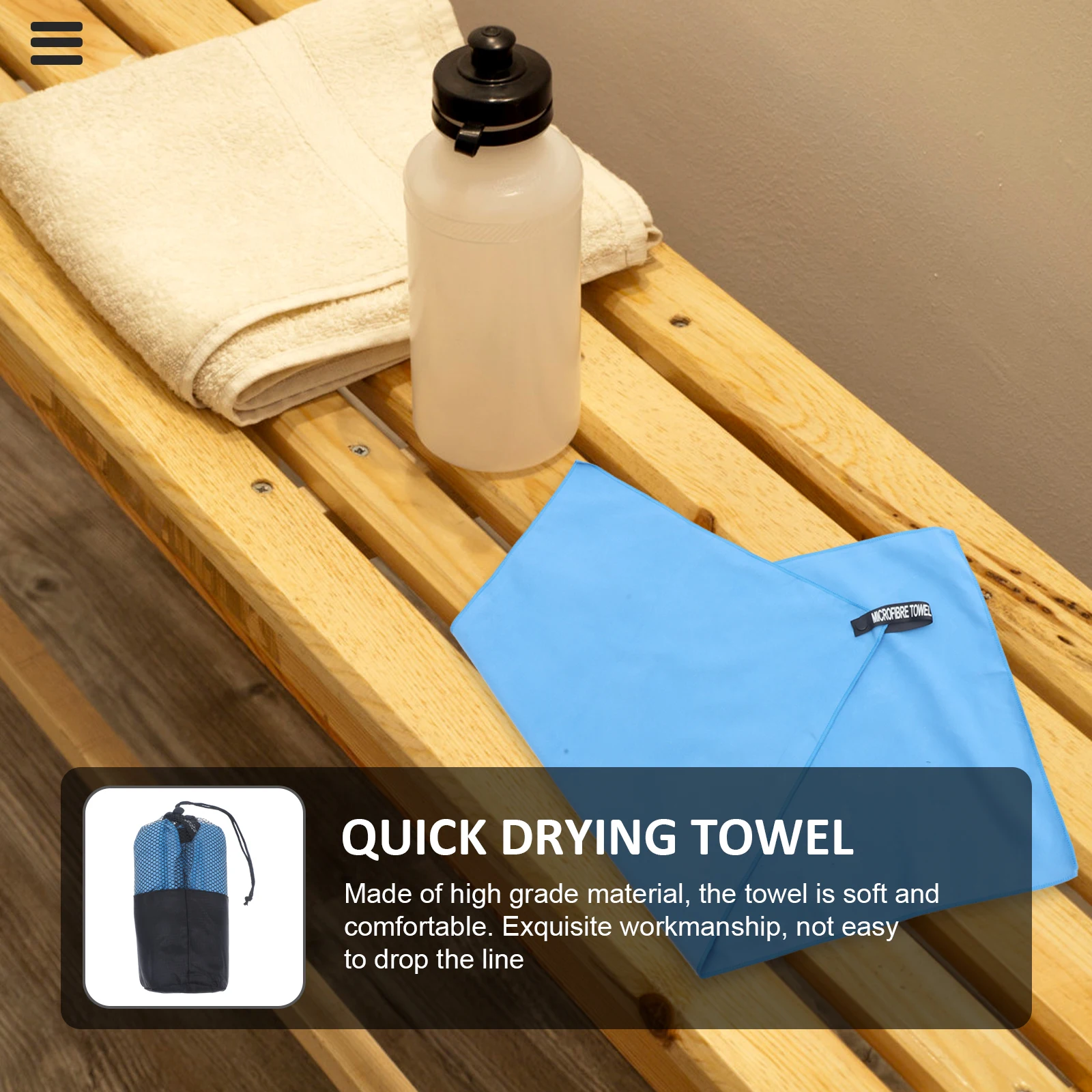 Fiber Quick Dry Bath Towel Set for Travel Camping Small Portable Absorbent Workout Sweat Towels Durable Elastic Strong 
Fiber Quick Dry Bath Towel Set for Travel Camping Small Portable Absorbent Workout Sweat Towels Durable Elastic Strong