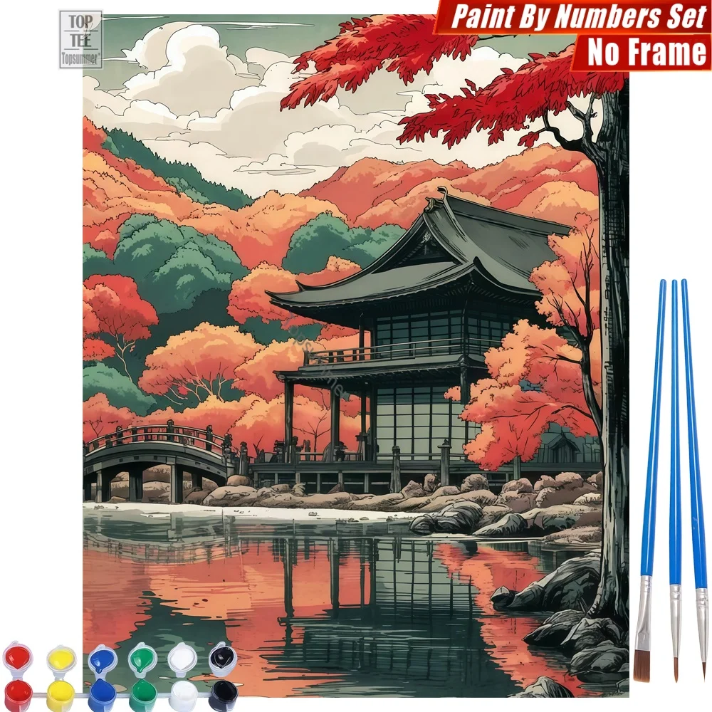 Traditional Japanese building DIY Digital Oil Paint Kit - Autumn pond serene Creative Family Fun Easter Gift For Grandma
Traditional Japanese building DIY Digital Oil Paint Kit - Autumn pond serene Creative Family Fun Easter Gift For Grandma