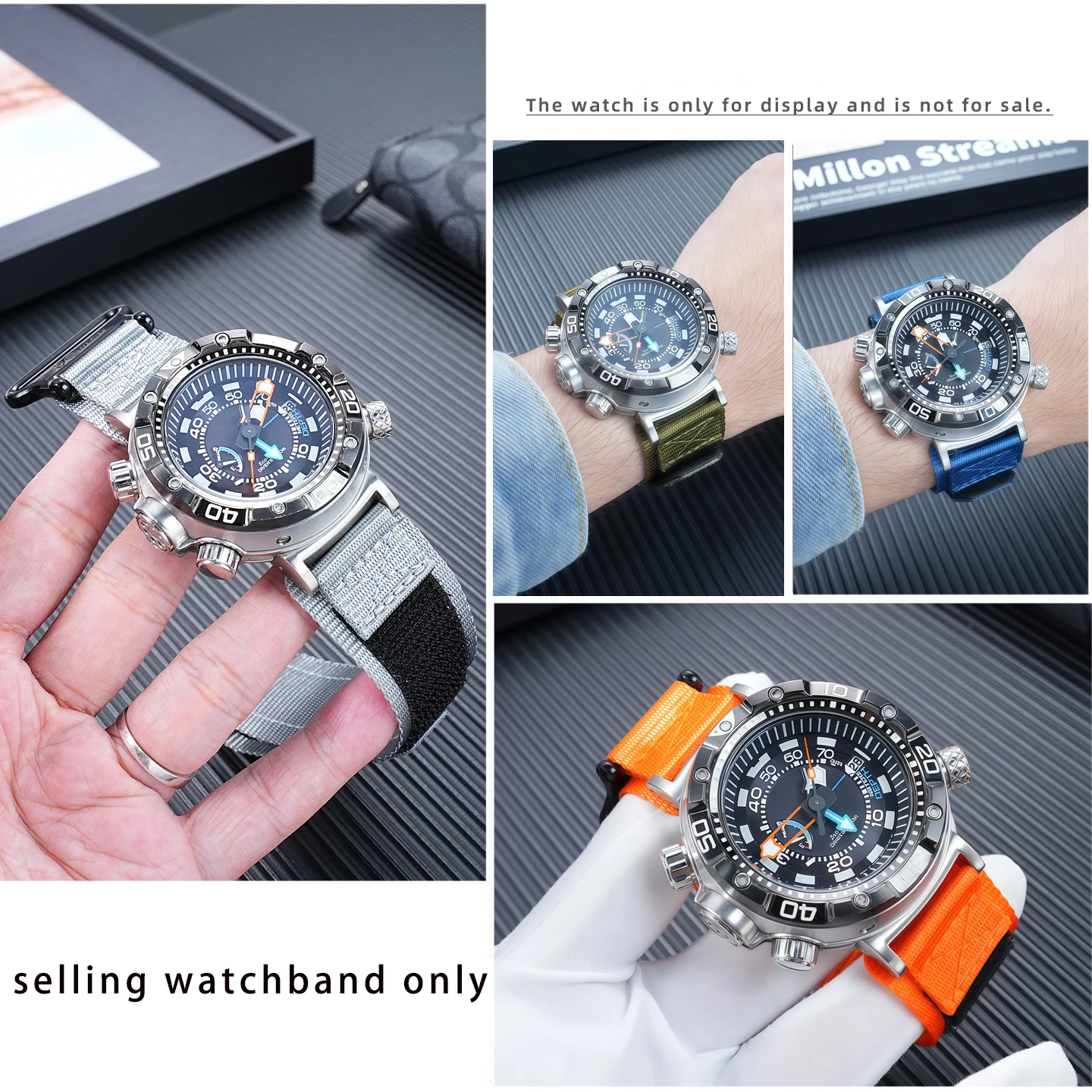 Waterproof canvas watch strap for Nishitetsu Monster BN2021/2024 BN2029 IDY nylon canvas easy to stick watch strap men's bracele
Waterproof canvas watch strap for Nishitetsu Monster BN2021/2024 BN2029 IDY nylon canvas easy to stick watch strap men's bracele