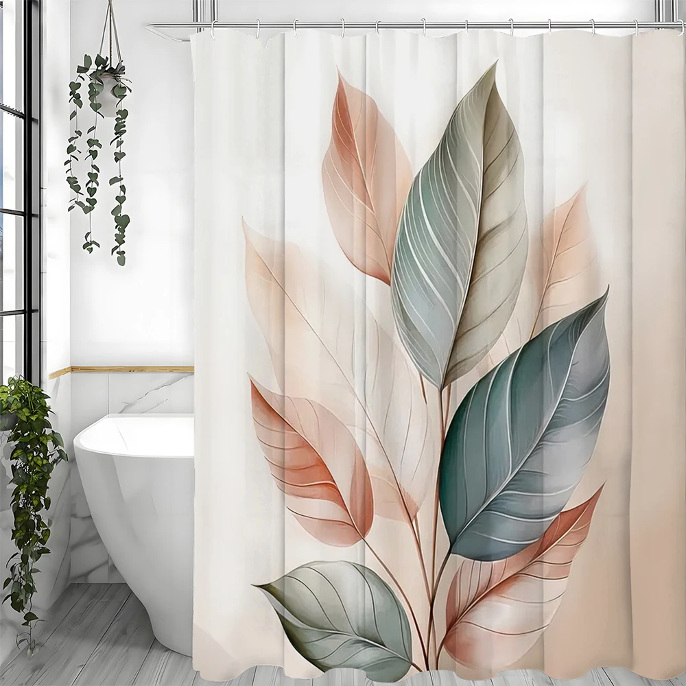 Pink Botanical Leaf Shower Curtain, Floral Plant Bathroom Decorative Shower Curtain, Waterproof Shower Curtain with Hooks
Pink Botanical Leaf Shower Curtain, Floral Plant Bathroom Decorative Shower Curtain, Waterproof Shower Curtain with Hooks