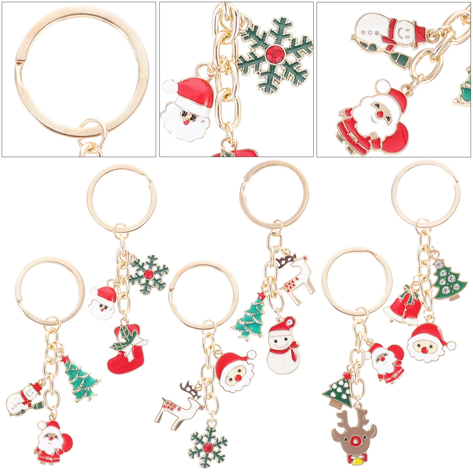6 Pcs Christmas Keychain Ornaments for Tree Santa Hanging Ring Charm Purse Snowman Alloy Pendant
6 Pcs Christmas Keychain Ornaments for Tree Santa Hanging Ring Charm Purse Snowman Alloy Pendant