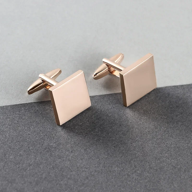 Fashionable High-end French Shirt Cufflinks Three Color Square Electroplated Smooth Metal Men's Party Clothing Buttons
Fashionable High-end French Shirt Cufflinks Three Color Square Electroplated Smooth Metal Men's Party Clothing Buttons