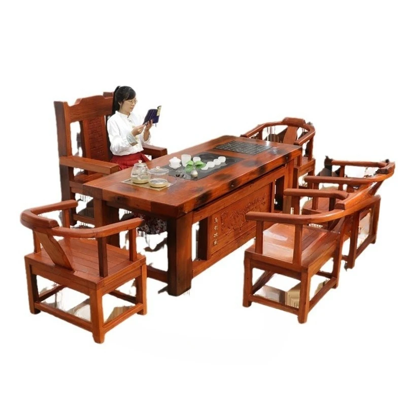 Tea table and chair combination office light luxury relief decoration simple Chinese style
Tea table and chair combination office light luxury relief decoration simple Chinese style