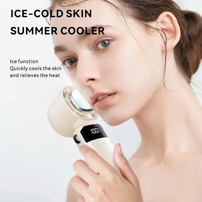 Ice Compress Mini Handheld Cooling Fan 4000mAh Rechargeable 100 Wind Speeds Adjustable Mini Foldable LED Light
Ice Compress Mini Handheld Cooling Fan 4000mAh Rechargeable 100 Wind Speeds Adjustable Mini Foldable LED Light
