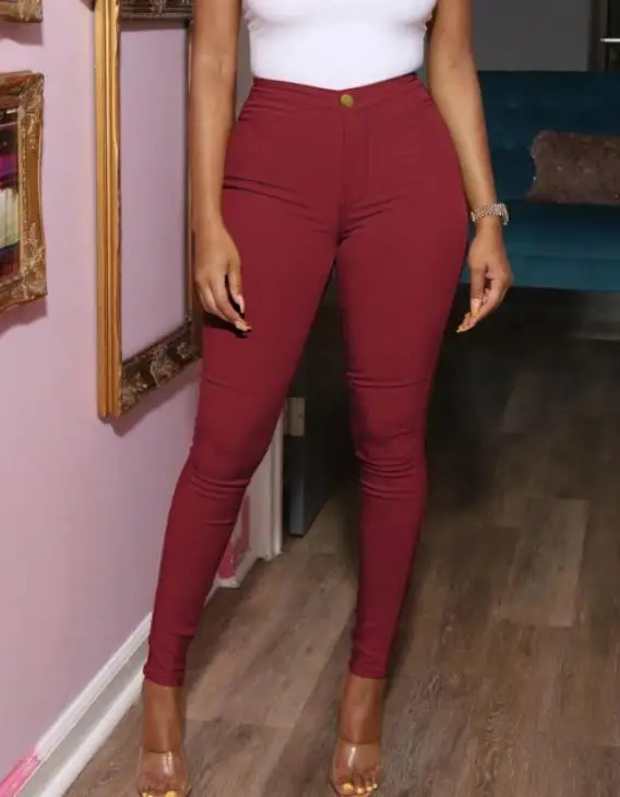 Women's Jeans Spring New Fashion Classic Red Minimalist Temperament Casual Slim Fit High Waist and Hip Lifting Tight Jeans
Women's Jeans Spring New Fashion Classic Red Minimalist Temperament Casual Slim Fit High Waist and Hip Lifting Tight Jeans