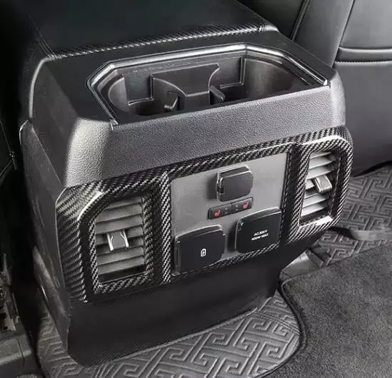 Carbon Fiber Middle Armrest Box Rear Air Vent Frame Trim Cover For Ford F150 Raptor Automotive Interior Parts
Carbon Fiber Middle Armrest Box Rear Air Vent Frame Trim Cover For Ford F150 Raptor Automotive Interior Parts