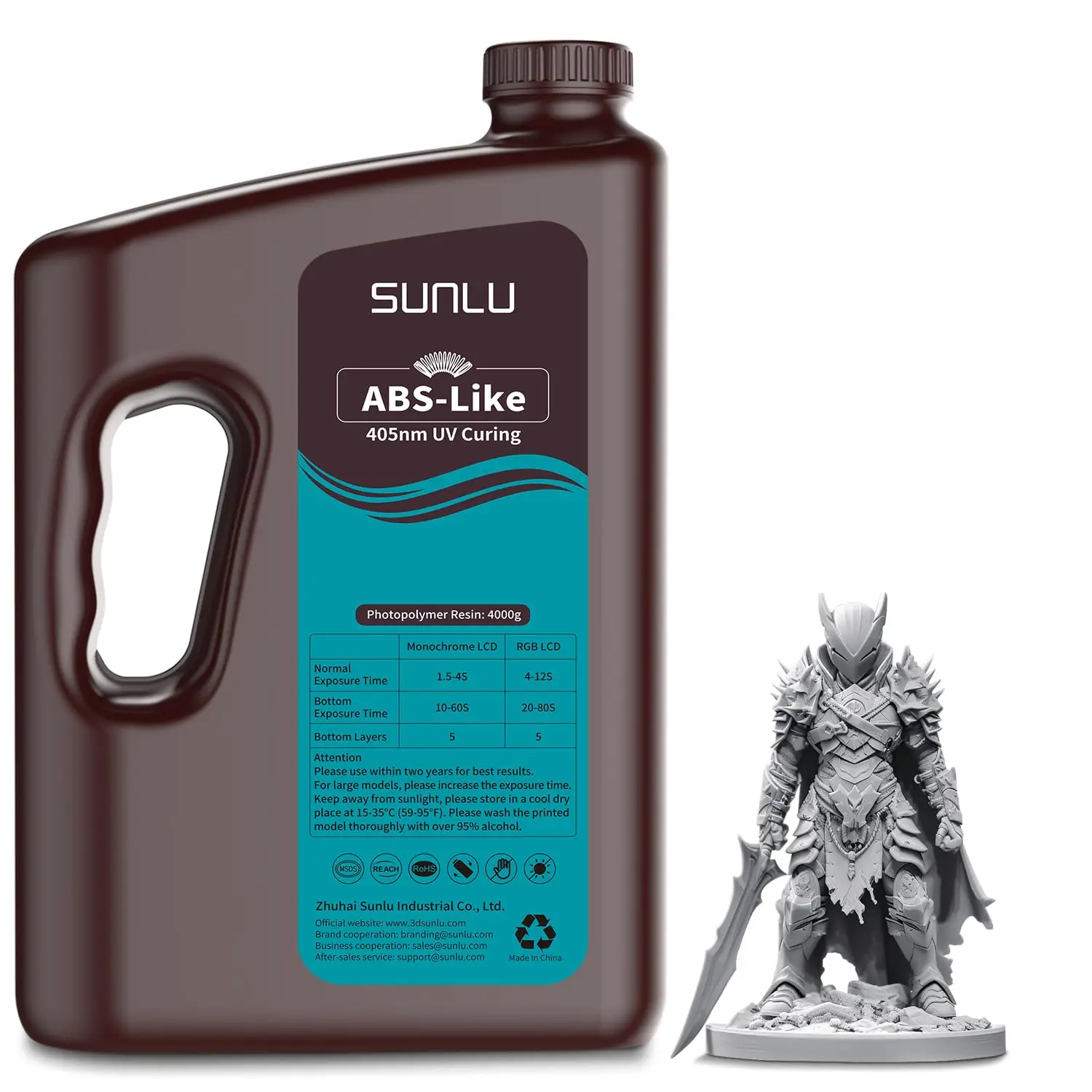 4KG ABS Like Resin for 3D Printer, High Toughness, Fast Curing, Low Odor, 4000G Grey
4KG ABS Like Resin for 3D Printer, High Toughness, Fast Curing, Low Odor, 4000G Grey