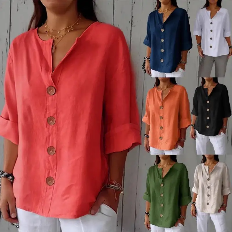 Women's Collar Cotton Shirt Top Long Sleeve Commute Style Fashionable Women's Clothing Easy to Wear Comfortable Cotton Material
Women's Collar Cotton Shirt Top Long Sleeve Commute Style Fashionable Women's Clothing Easy to Wear Comfortable Cotton Material