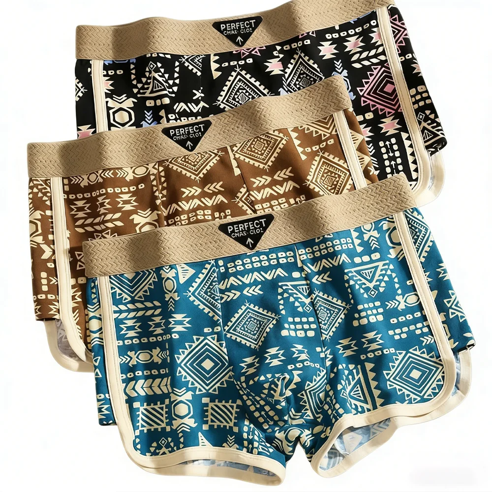 3Pcs/Lot Men's American Retro Ethnic Style Boxer Shorts Breathable Soft Comfortable Trendy Daily Wear Underwear
3Pcs/Lot Men's American Retro Ethnic Style Boxer Shorts Breathable Soft Comfortable Trendy Daily Wear Underwear