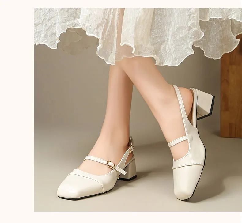 Luxury Round Toe Chunky Pumps Women Summer Slingback Design High Heeled Sandals Fashion Buckle Lightweight Mary Janes Mule Shoes
Luxury Round Toe Chunky Pumps Women Summer Slingback Design High Heeled Sandals Fashion Buckle Lightweight Mary Janes Mule Shoes