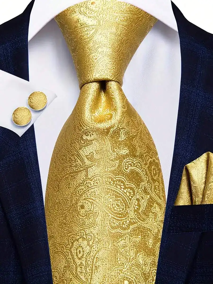 Classic Men Necktie Set With Cufflinks For Business Party
Classic Men Necktie Set With Cufflinks For Business Party