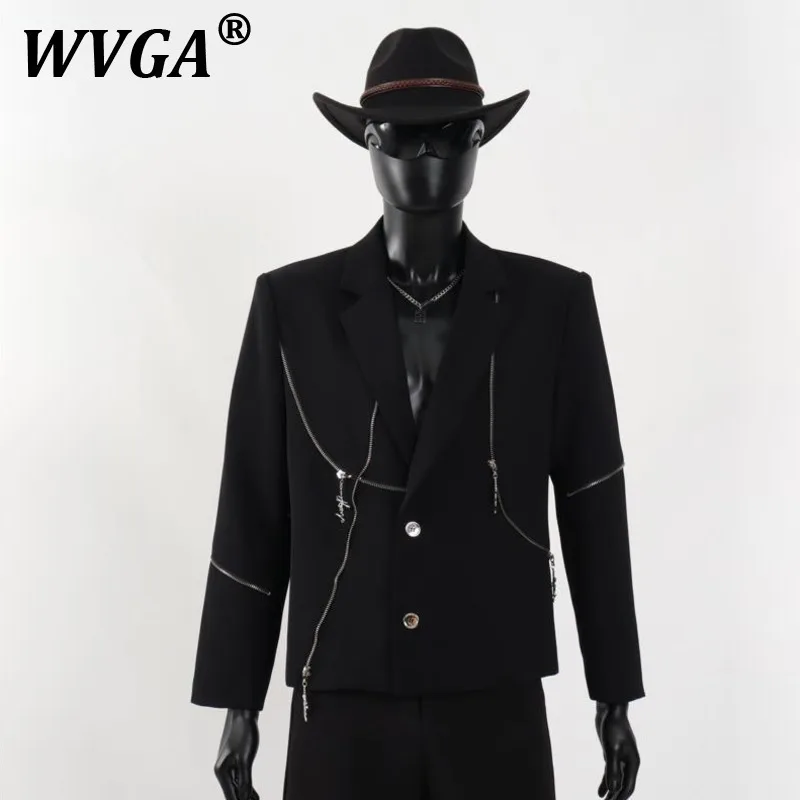 WVGA Spring Autumn New Man Tide High Street Heavy Metal Zipper Design Trendy Blazer Niche Chic Casual Short Suit-Coat Ins W10261
WVGA Spring Autumn New Man Tide High Street Heavy Metal Zipper Design Trendy Blazer Niche Chic Casual Short Suit-Coat Ins W10261