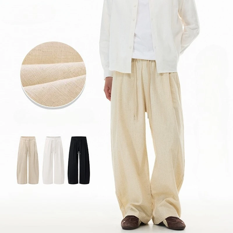 2026 Summer Men's Old Money Style Linen Trousers Men's and Women's Loose High-end Pleated Curved Straight Casual Trousers
2026 Summer Men's Old Money Style Linen Trousers Men's and Women's Loose High-end Pleated Curved Straight Casual Trousers