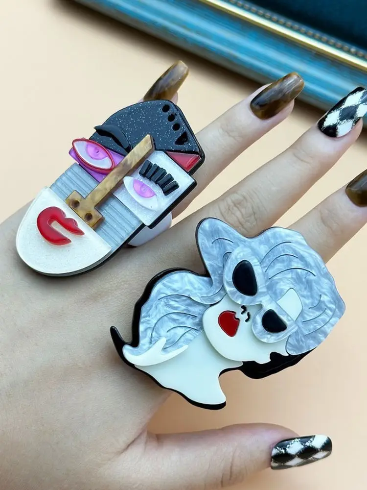 Крутые абстрактные акриловые кольца с изображением лица для девочек и женщин, модные, уникальные, стильные, трендовые ювелирные украшения
Крутые абстрактные акриловые кольца с изображением лица для девочек и женщин, модные, уникальные, стильные, трендовые ювелирные украшения