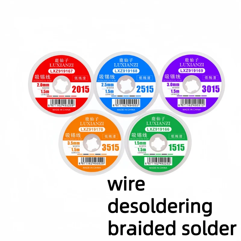 Remover Wick Lead Wire Flux BGA Repair Tool Solder Wire Desoldering Braid Solder
Remover Wick Lead Wire Flux BGA Repair Tool Solder Wire Desoldering Braid Solder