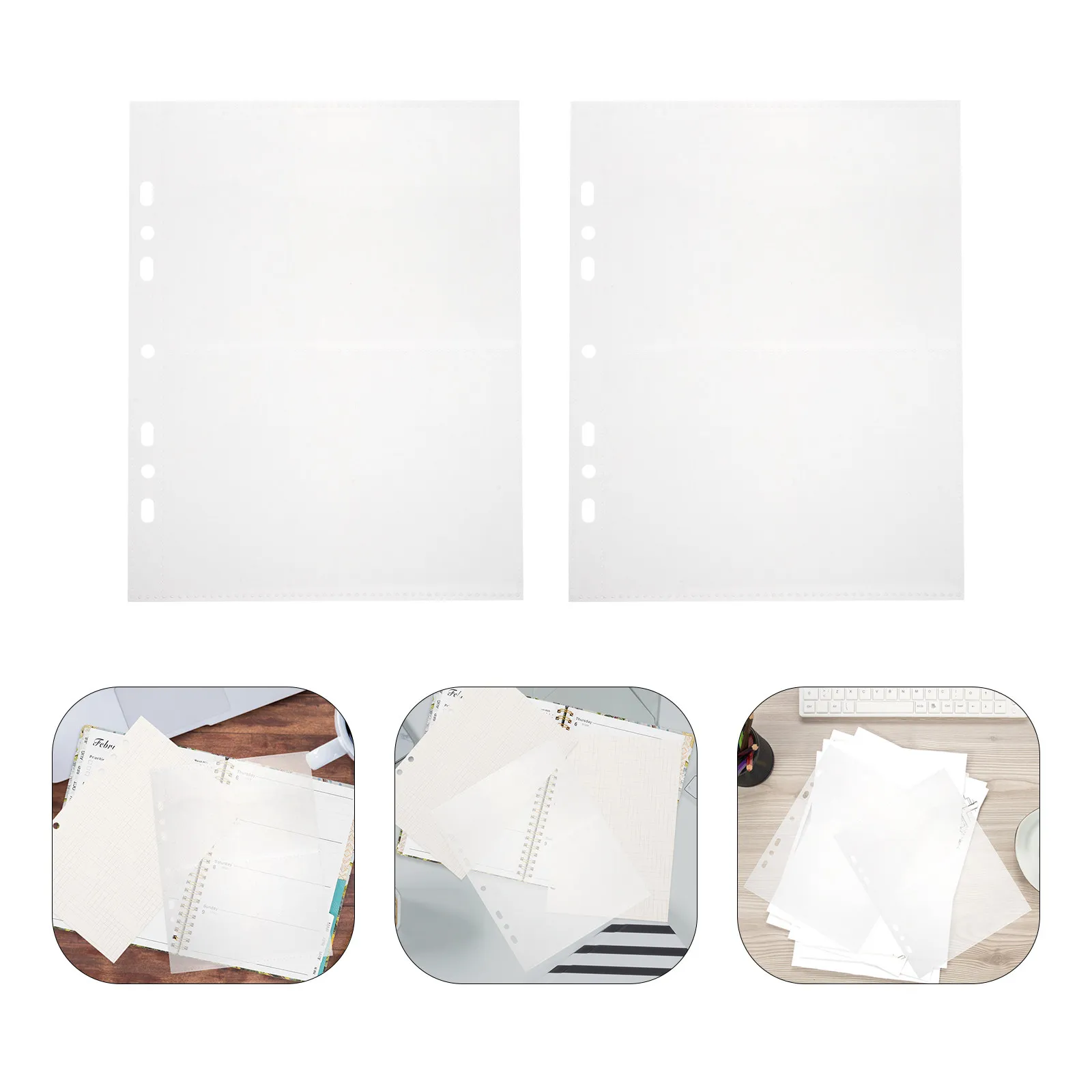 80 Sheets A5 Binder Inserts 7-Hole Clear Plastic Binder Sleeves Transparent Album Pages for School Office Document
80 Sheets A5 Binder Inserts 7-Hole Clear Plastic Binder Sleeves Transparent Album Pages for School Office Document
