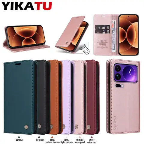 Shockproof Flip Wallet Leather Case For Xiaomi 17 Pro Max 5G 11T 12T 13T 14T 15T 13 14 15 Ultra 13 12 Lite 11i Anti-fall Cover