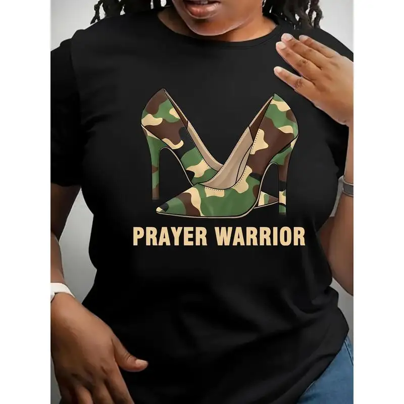 Prayer Warrior Camouflage Heels T-Shirt, Christian Faith Based Tee, Religious Church Gift for Women, Gospel Jesus Top
Prayer Warrior Camouflage Heels T-Shirt, Christian Faith Based Tee, Religious Church Gift for Women, Gospel Jesus Top
