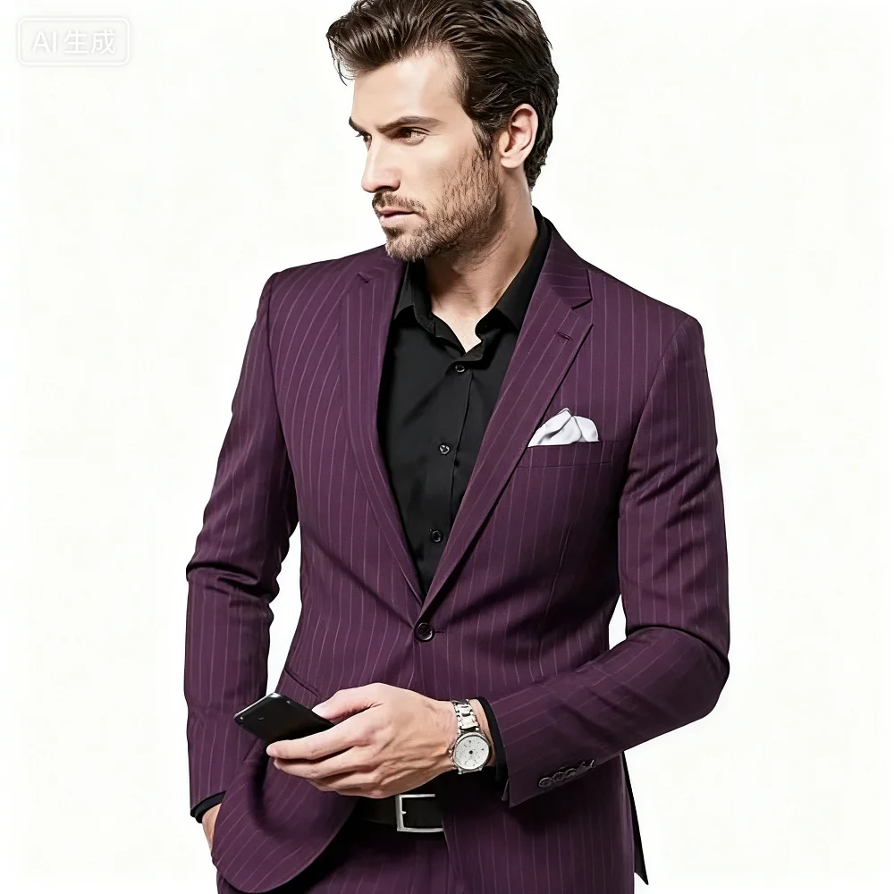 Men's Three-Piece Suit Elegant Modern Trench Coat High-Quality Formal Wear for Wedding Dress Code
Men's Three-Piece Suit Elegant Modern Trench Coat High-Quality Formal Wear for Wedding Dress Code