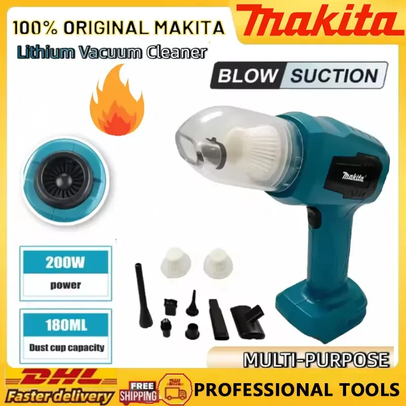 Беспроводной мини-автомобильный пылесос Makita, многофункциональный пылесборник, портативные перезаряжаемые электроинструменты, аккумулятор 18 В
Беспроводной мини-автомобильный пылесос Makita, многофункциональный пылесборник, портативные перезаряжаемые электроинструменты, аккумулятор 18 В