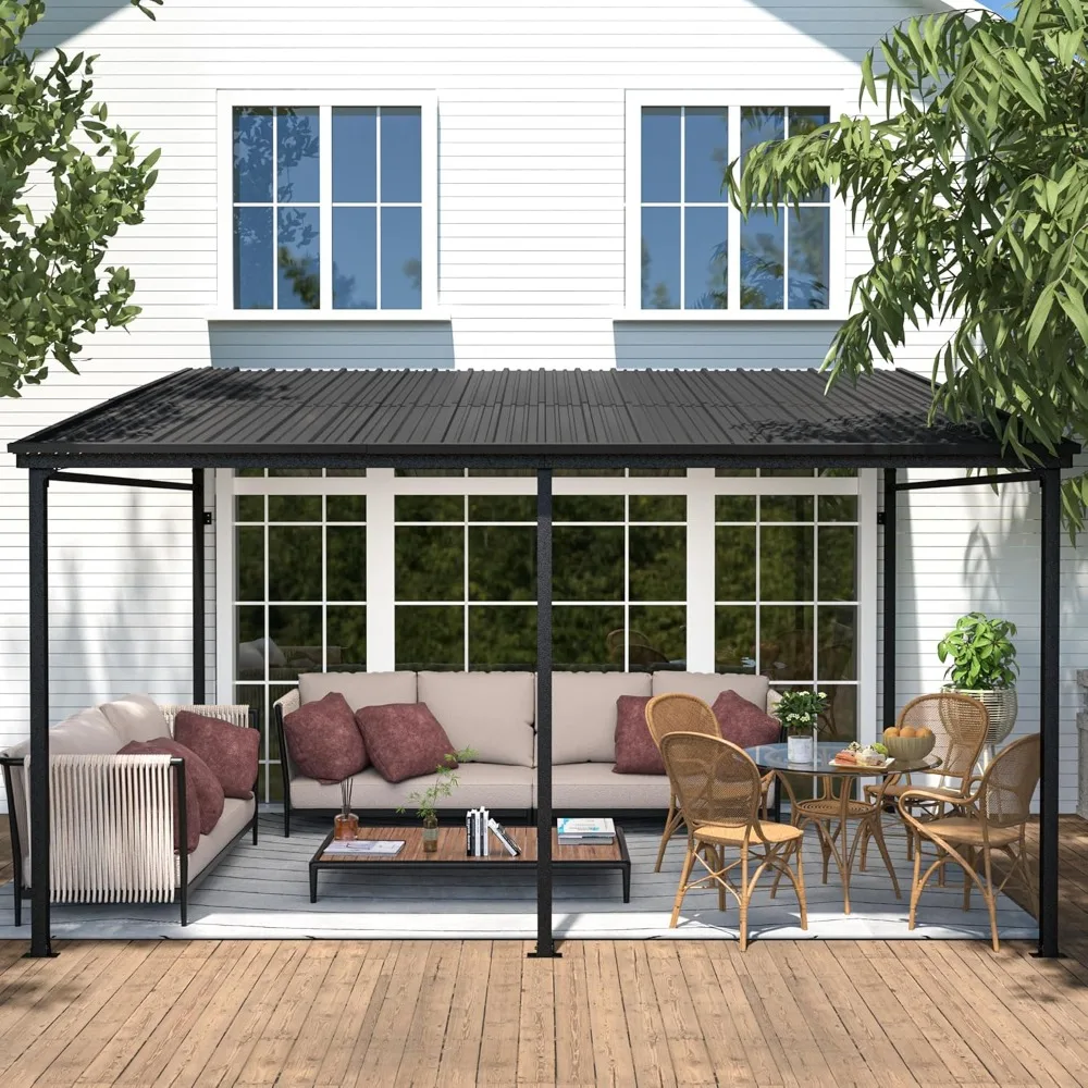 10'x 14' Gazebo, Outdoor Pergola on Clearance with Metal Frame,Wall-Mounted Heavy Duty Awnings Lean to Pergola Gazebo
10'x 14' Gazebo, Outdoor Pergola on Clearance with Metal Frame,Wall-Mounted Heavy Duty Awnings Lean to Pergola Gazebo