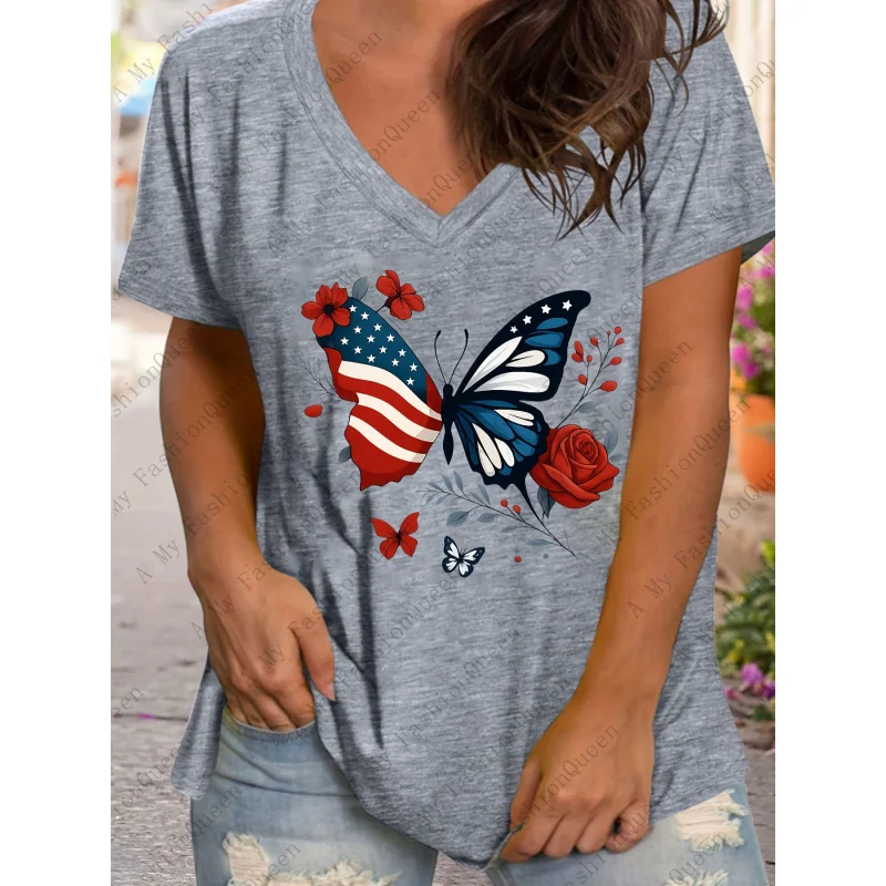Women's Elegant Short Sleeve-Shirt - Soft Stretchy American
Women's Elegant Short Sleeve-Shirt - Soft Stretchy American