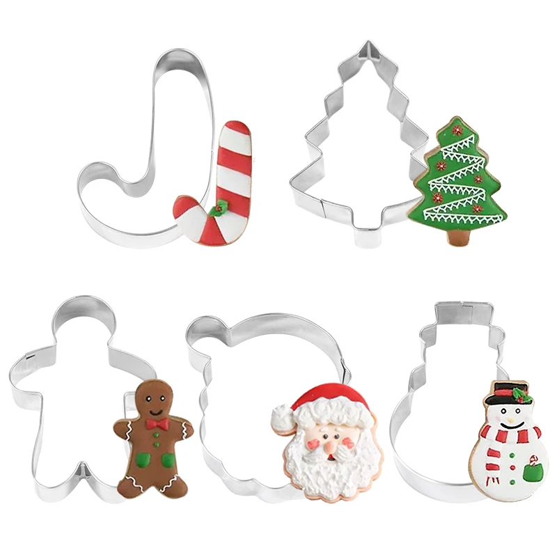 5pcs Stainless Steel Biscuit Mold Christmas Cookie Cutters Gingerbread Xmas Tree Snowman Mould DIY Baking Tools Xmas Cake Decor
5pcs Stainless Steel Biscuit Mold Christmas Cookie Cutters Gingerbread Xmas Tree Snowman Mould DIY Baking Tools Xmas Cake Decor