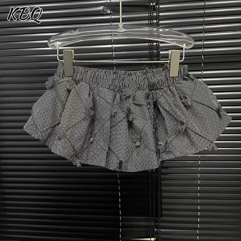 KBQ Vintage Solid Grey Series Check Chic Skirts For Women Low Waist Spliced Appliques Design Sense Skirt Female Fashion Style
KBQ Vintage Solid Grey Series Check Chic Skirts For Women Low Waist Spliced Appliques Design Sense Skirt Female Fashion Style