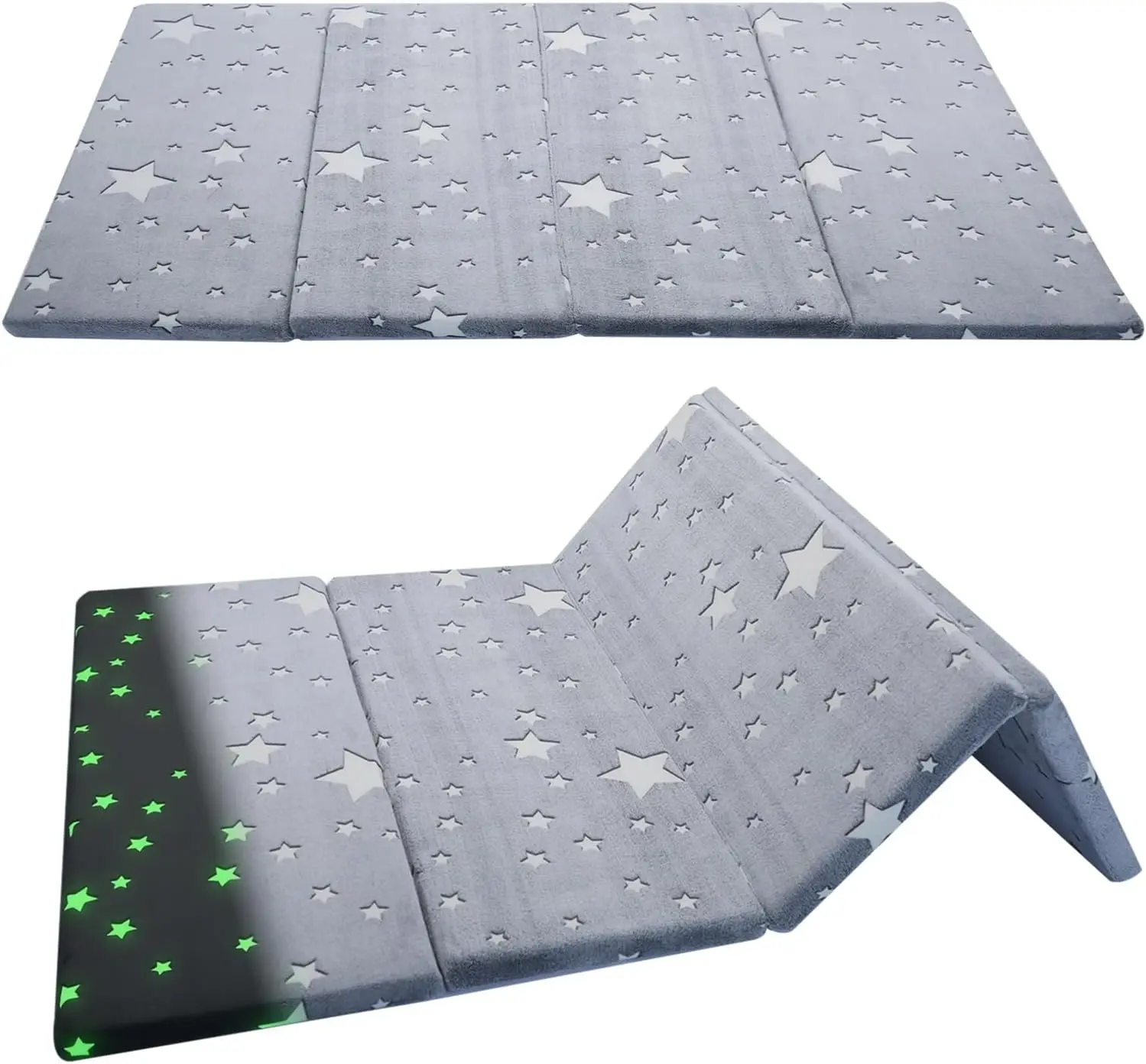 Kids Floor Mattress 6x4 FT Large Play Mat, Thicken Foam Futon for Playroom, Foldable Sleeping Crawling Pad with Glow in Dark
Kids Floor Mattress 6x4 FT Large Play Mat, Thicken Foam Futon for Playroom, Foldable Sleeping Crawling Pad with Glow in Dark
