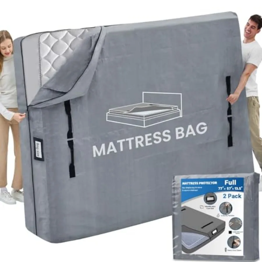 Mattress Bags for Moving and Storage, Size Waterproof Mattress Protector Mattress Cover with 8 Heavy Duty Handles and Zipper Ex
Mattress Bags for Moving and Storage, Size Waterproof Mattress Protector Mattress Cover with 8 Heavy Duty Handles and Zipper Ex