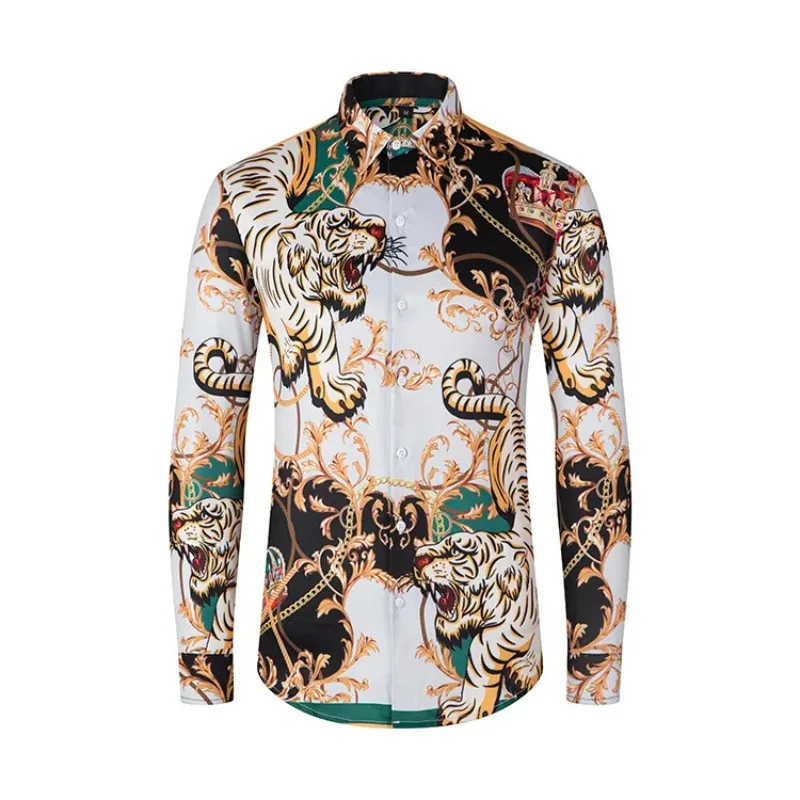 Retro Printed Casual Men's Shirt Trend Long Sleeved Men's Party Fashion Versatile Trend Personality Simple Street Clothing
Retro Printed Casual Men's Shirt Trend Long Sleeved Men's Party Fashion Versatile Trend Personality Simple Street Clothing