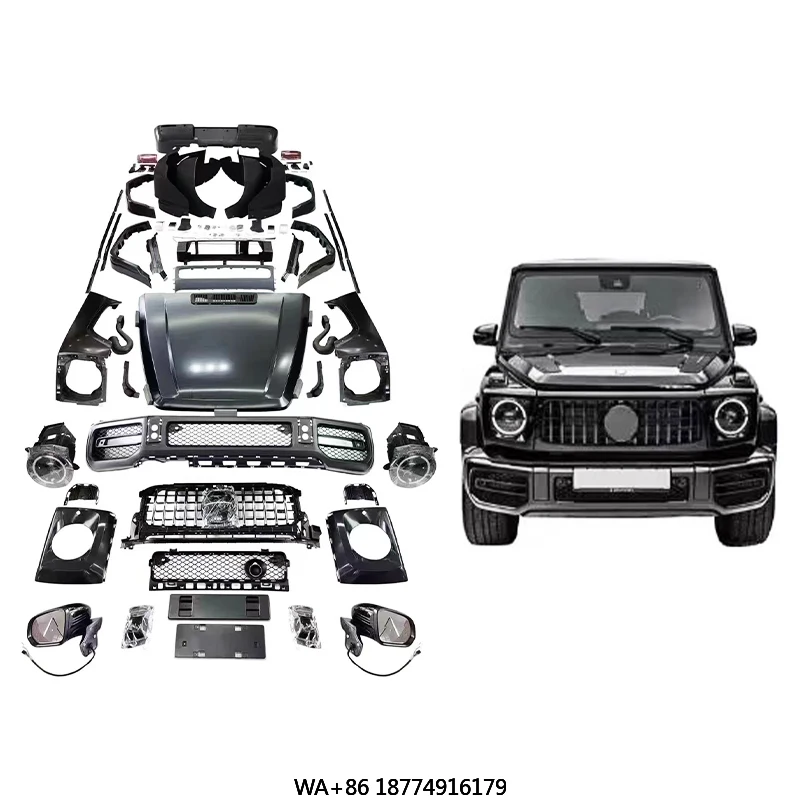 Обновление модификации автомобиля, передний бампер, комплект кузова заднего бампера, обновление 2018 W463 2019-2023 W464 для G-Class 1993
Обновление модификации автомобиля, передний бампер, комплект кузова заднего бампера, обновление 2018 W463 2019-2023 W464 для G-Class 1993