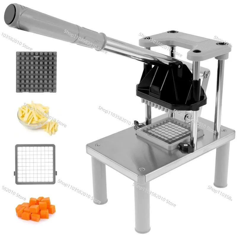 3-in-1 Commercial Heavy-Duty Vegetable Fruit Chopper, French Fry Cutter & Dicer with 2 Replacement Blades, Stainless Steel
3-in-1 Commercial Heavy-Duty Vegetable Fruit Chopper, French Fry Cutter & Dicer with 2 Replacement Blades, Stainless Steel