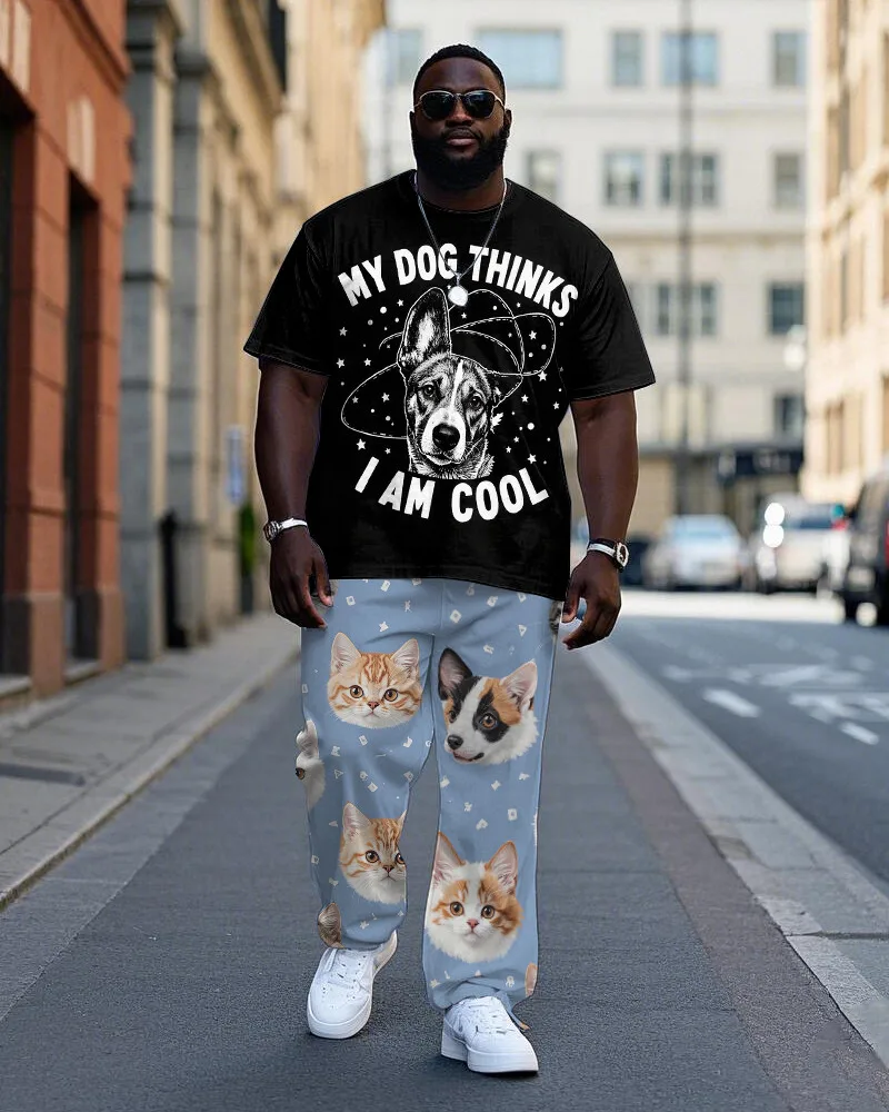 S-9XL Big and Tall Men Funny Pet Print 2-Piece T-Shirt & Pants Streetwear Set
S-9XL Big and Tall Men Funny Pet Print 2-Piece T-Shirt & Pants Streetwear Set