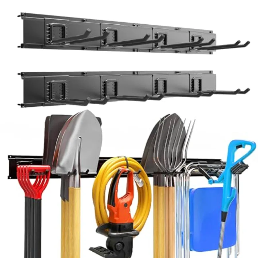 Настенный органайзер для садовых инструментов Gara, сверхпрочная стойка для хранения инструментов, максимальная нагрузка 440 фунтов, 64 дюйма - для совков, грабель, складных кресел, триммеров для травы
Настенный органайзер для садовых инструментов Gara, сверхпрочная стойка для хранения инструментов, максимальная нагрузка 440 фунтов, 64 дюйма - для совков, грабель, складных кресел, триммеров для травы