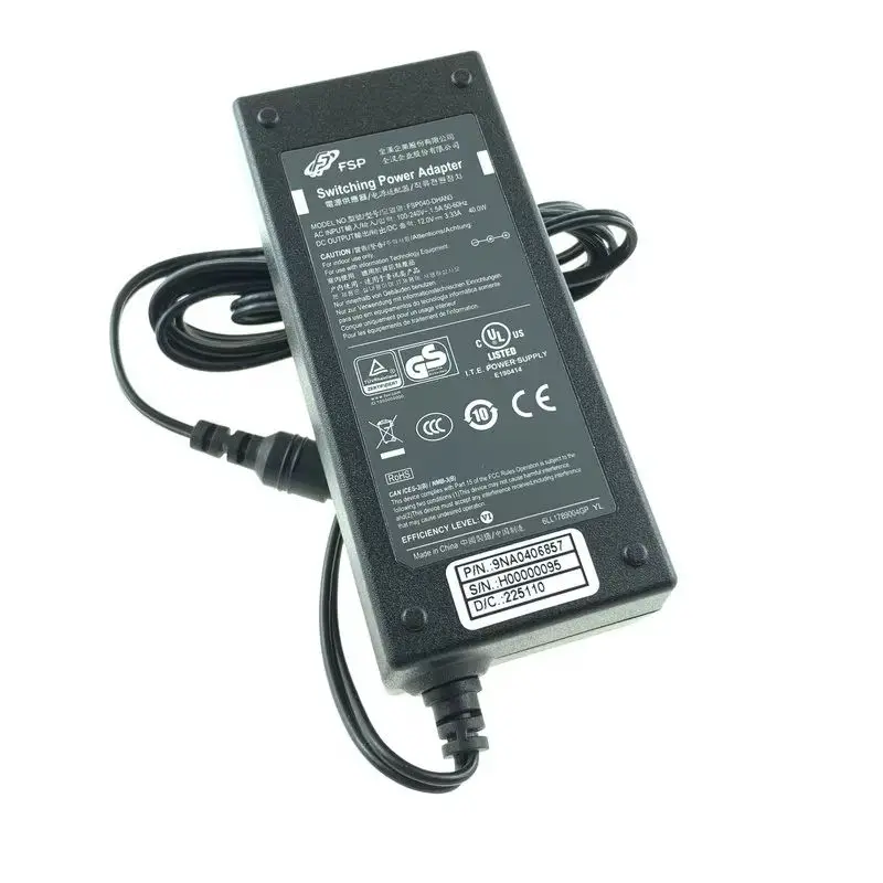 Genuine FSP FSP040-DHAN3 FSP040-RHAN2 12V 3.33A Switching Power Adapter Charger 40W Laptop Power Supply 5.5mm*2.5mm
Genuine FSP FSP040-DHAN3 FSP040-RHAN2 12V 3.33A Switching Power Adapter Charger 40W Laptop Power Supply 5.5mm*2.5mm