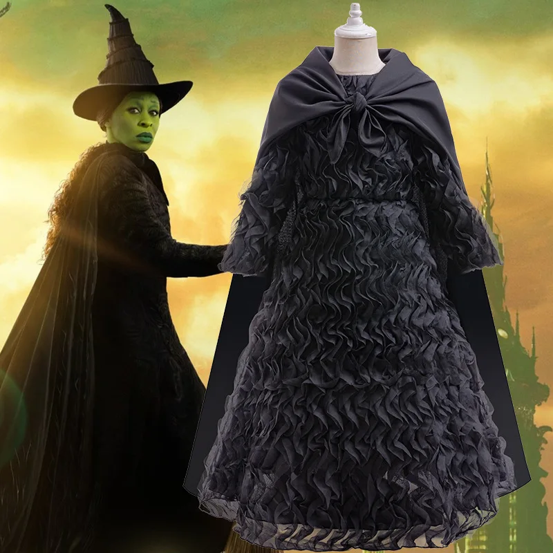 2025 Children's costumes cosplay children's Halloween Carnival black mystery performance costumes "Wicked Witch" movie the same
2025 Children's costumes cosplay children's Halloween Carnival black mystery performance costumes "Wicked Witch" movie the same