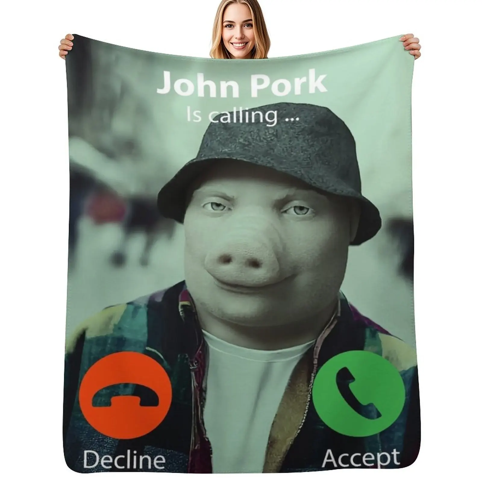 John Pork, John Pork Is Calling Throw Blanket Portable Lightweight Blanket for Travel Camping
John Pork, John Pork Is Calling Throw Blanket Portable Lightweight Blanket for Travel Camping