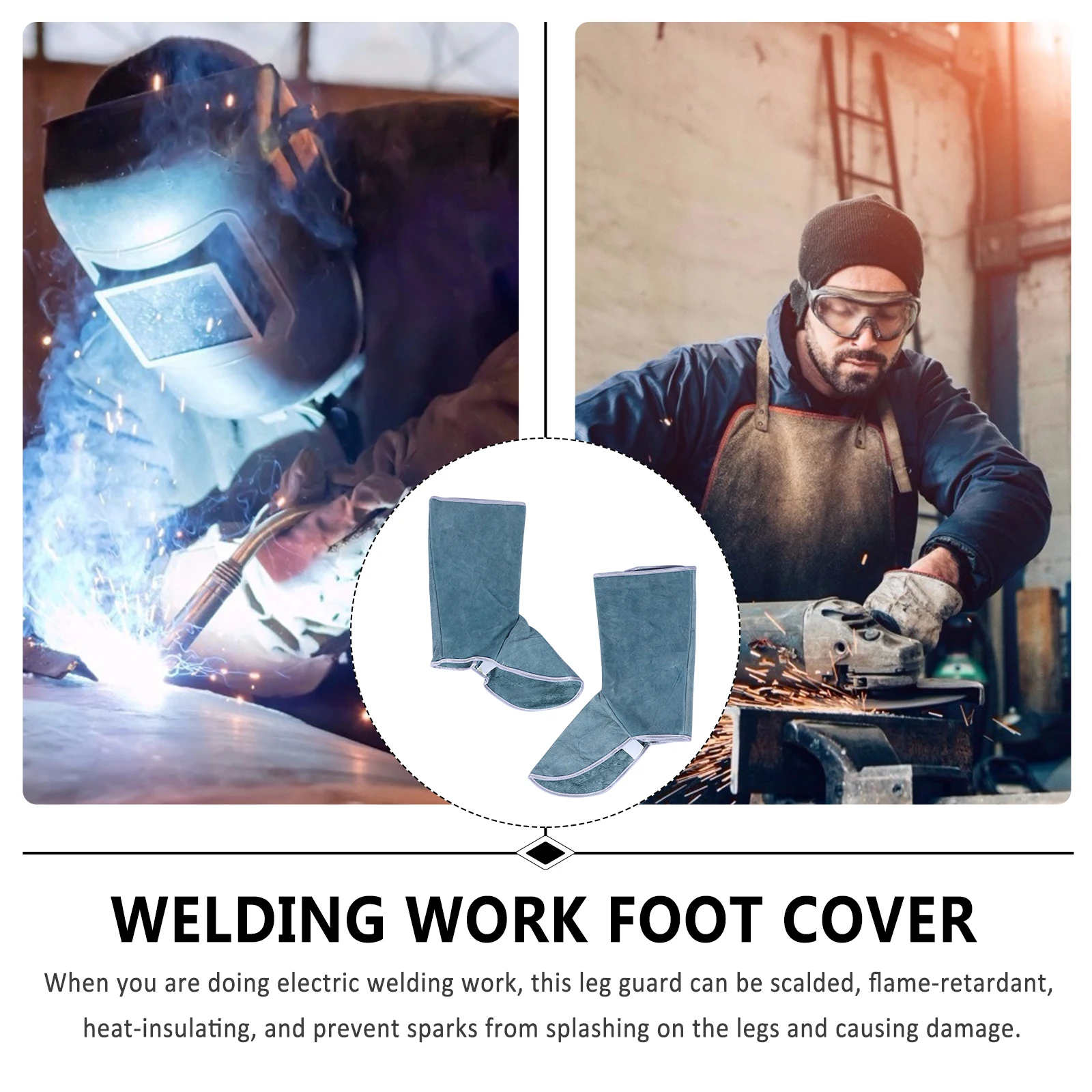 1 Pair Welding Foot Protector Flame Retardant Heat Insulating Anti Scald Shoe Cover Adjustable Hook Loop Design Lightweight
1 Pair Welding Foot Protector Flame Retardant Heat Insulating Anti Scald Shoe Cover Adjustable Hook Loop Design Lightweight