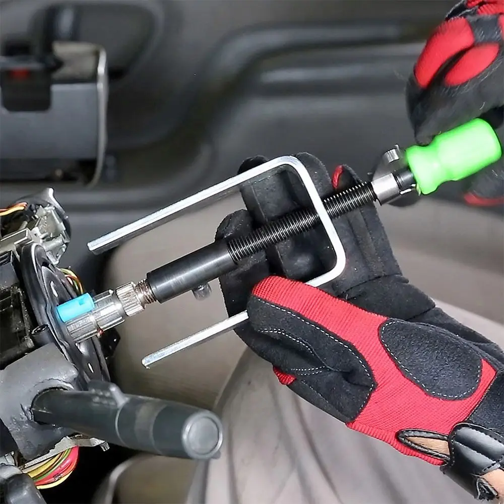Universal Steering Wheel Lock Plate Tool Steel Splitter Heavy Duty Steering Wheel Puller Removal Tool Adjustable Tool
Universal Steering Wheel Lock Plate Tool Steel Splitter Heavy Duty Steering Wheel Puller Removal Tool Adjustable Tool