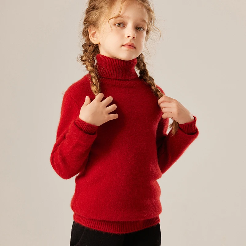 Children's Cashmere Sweater Turtleneck Thick Pullover Boy Girl Solid 12 Colors Autumn Winter 100% Cashmere Knitwear Kids Tops
Children's Cashmere Sweater Turtleneck Thick Pullover Boy Girl Solid 12 Colors Autumn Winter 100% Cashmere Knitwear Kids Tops