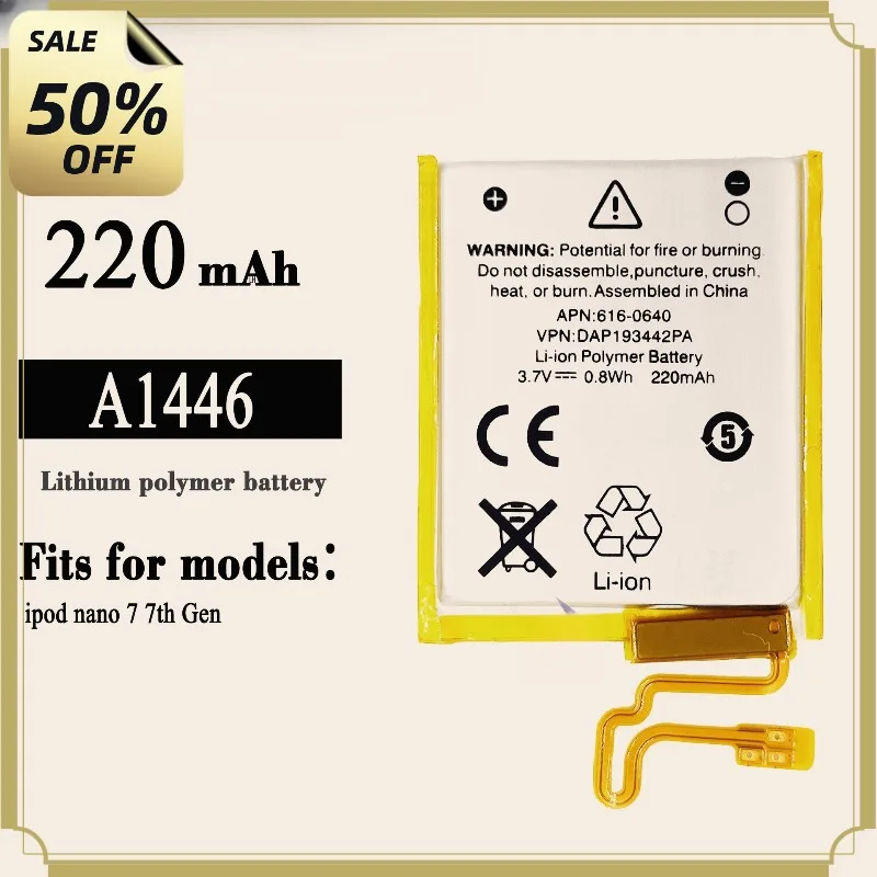 2026 New Brand-New 616-0639 616-0640 Replacement Battery for IPod Nano 7 7th Gen A1446 MP3 MP4 Battery MB903LL/A
2026 New Brand-New 616-0639 616-0640 Replacement Battery for IPod Nano 7 7th Gen A1446 MP3 MP4 Battery MB903LL/A