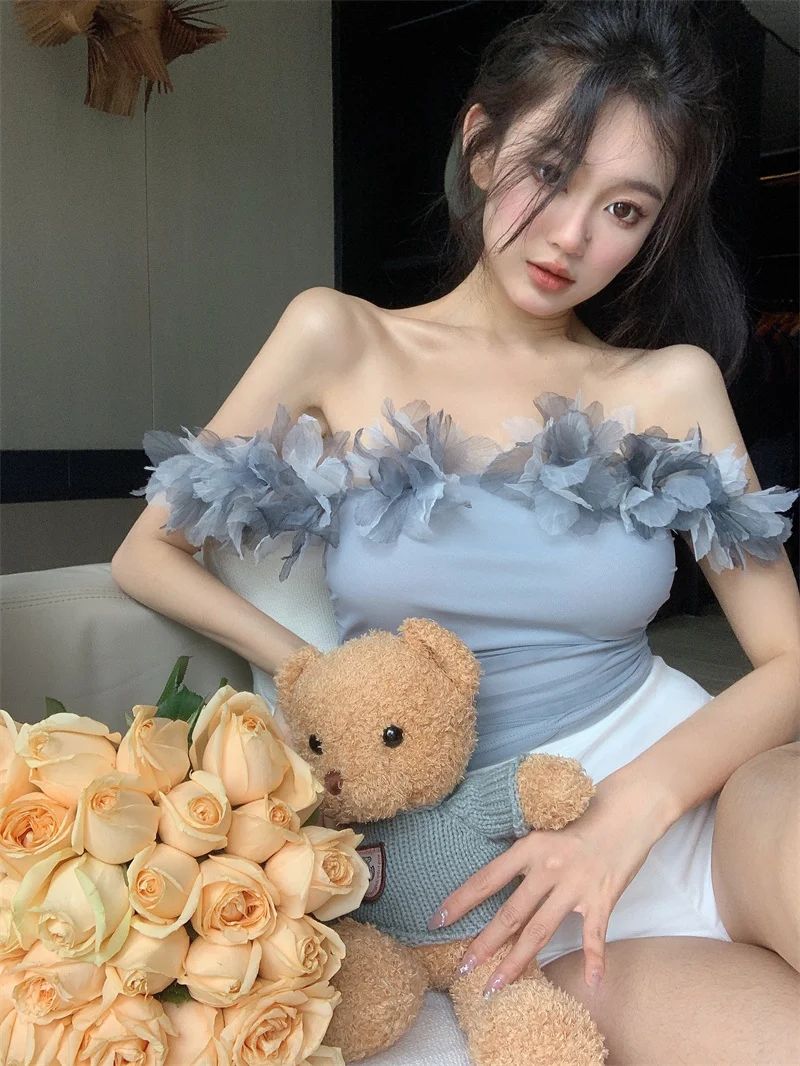 Pure Desire, сексуальный жилет с ремешками и лепестками, женский укороченный топ, лето 2024, утягивающий вязаный свитер Ele Sle Sweet Wind
Pure Desire, сексуальный жилет с ремешками и лепестками, женский укороченный топ, лето 2024, утягивающий вязаный свитер Ele Sle Sweet Wind