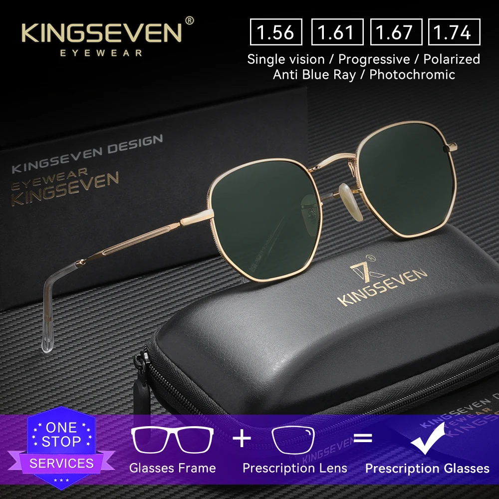 KINGSEVEN Fashion Alloy Thin Frame Prescription Sunglasses Myopia Hyperopia Eyeglasses Men Women Outdoor Optical Lens Glasses
KINGSEVEN Fashion Alloy Thin Frame Prescription Sunglasses Myopia Hyperopia Eyeglasses Men Women Outdoor Optical Lens Glasses