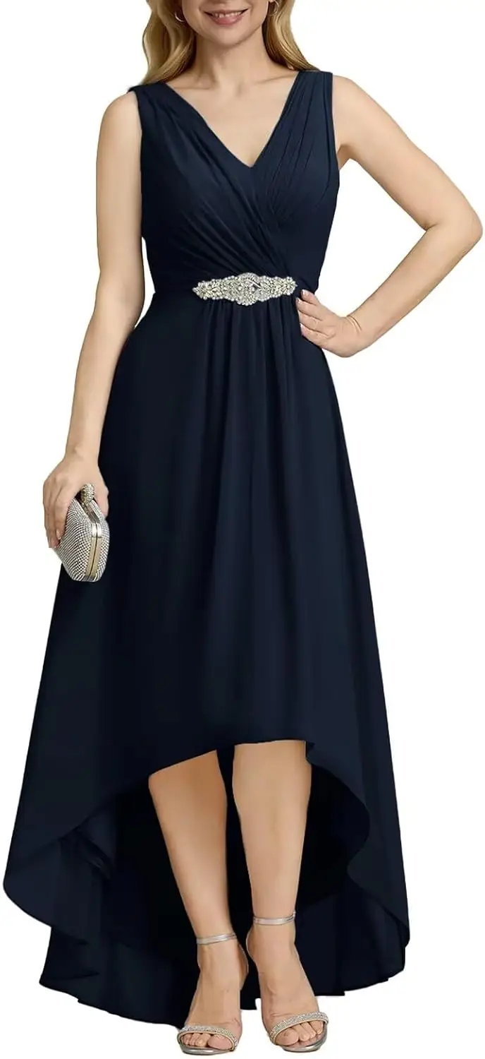 High and Low V-neck Chiffon Bridal Mother Dress A-line Pleated Wedding Guest Dress Dignified Formal Evening Dress , Mother Dress
High and Low V-neck Chiffon Bridal Mother Dress A-line Pleated Wedding Guest Dress Dignified Formal Evening Dress , Mother Dress
