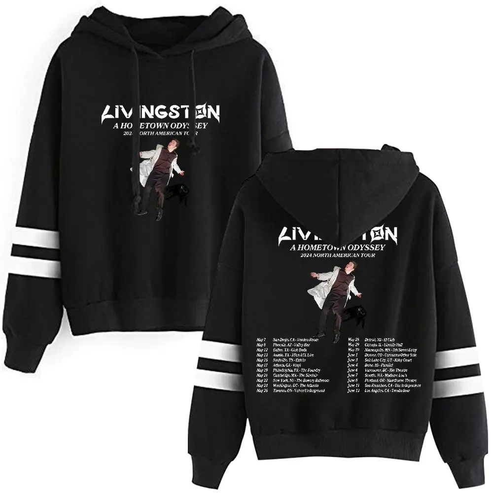 Livingston A Hometown Odysey Tour 2024 Pocketless Parallel Bars Sleeve Sweatshirt Pocket Drawstring HipHop Long-Sleeved Top
Livingston A Hometown Odysey Tour 2024 Pocketless Parallel Bars Sleeve Sweatshirt Pocket Drawstring HipHop Long-Sleeved Top